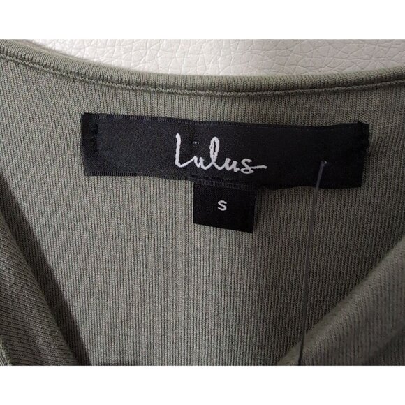 Lulus Maxi Dress Womens S Olive Green Sleeveless Adjustable Straps‎ Long Stretch - Picture 9 of 12